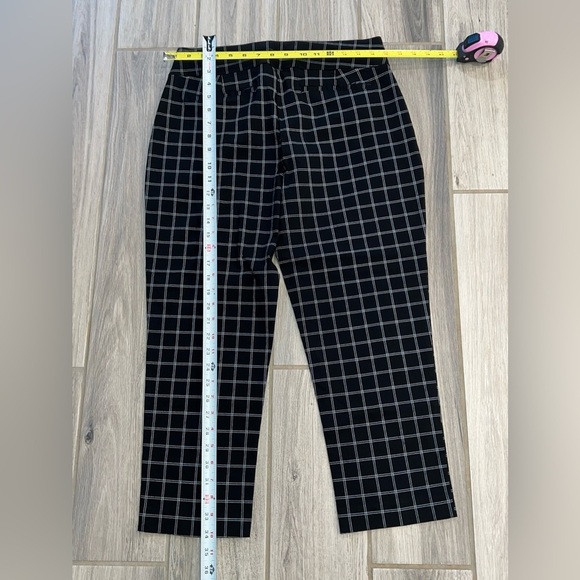 Express Navy and White Plaid Pants Size 10 Long - Picture 7 of 10